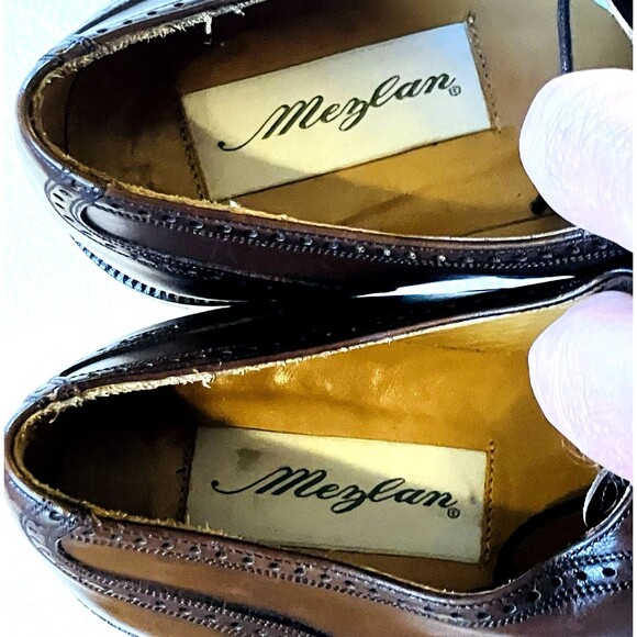 Mezlan Florence Shoes Cap Toe Pebbled Leather Oxford 8 Men Burgundy Oxblood main image 7